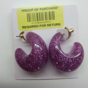Kate Spade New Purple Crescent Earrings